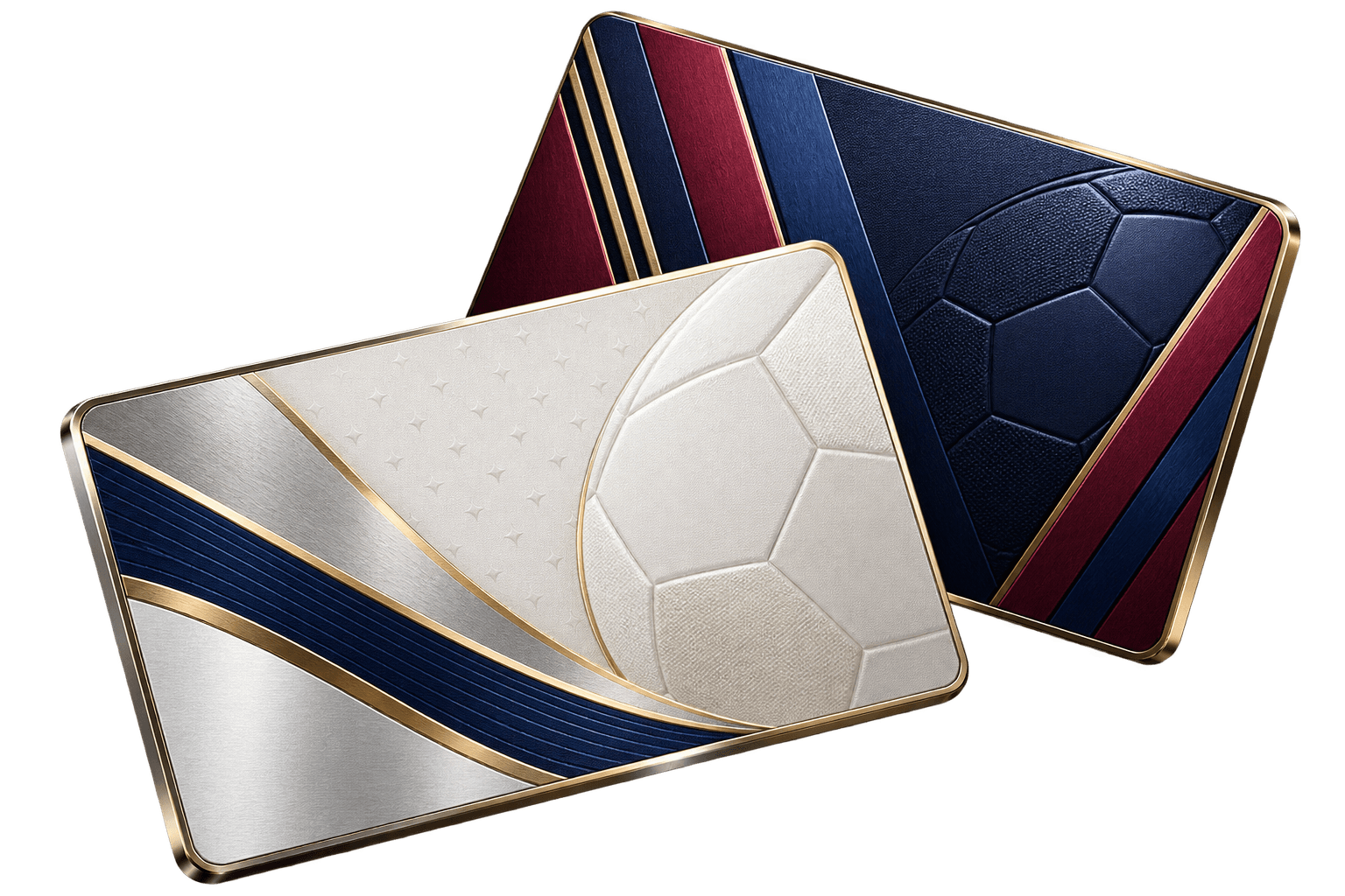 Real Madrid and FC Barcelona Platinum membership cards